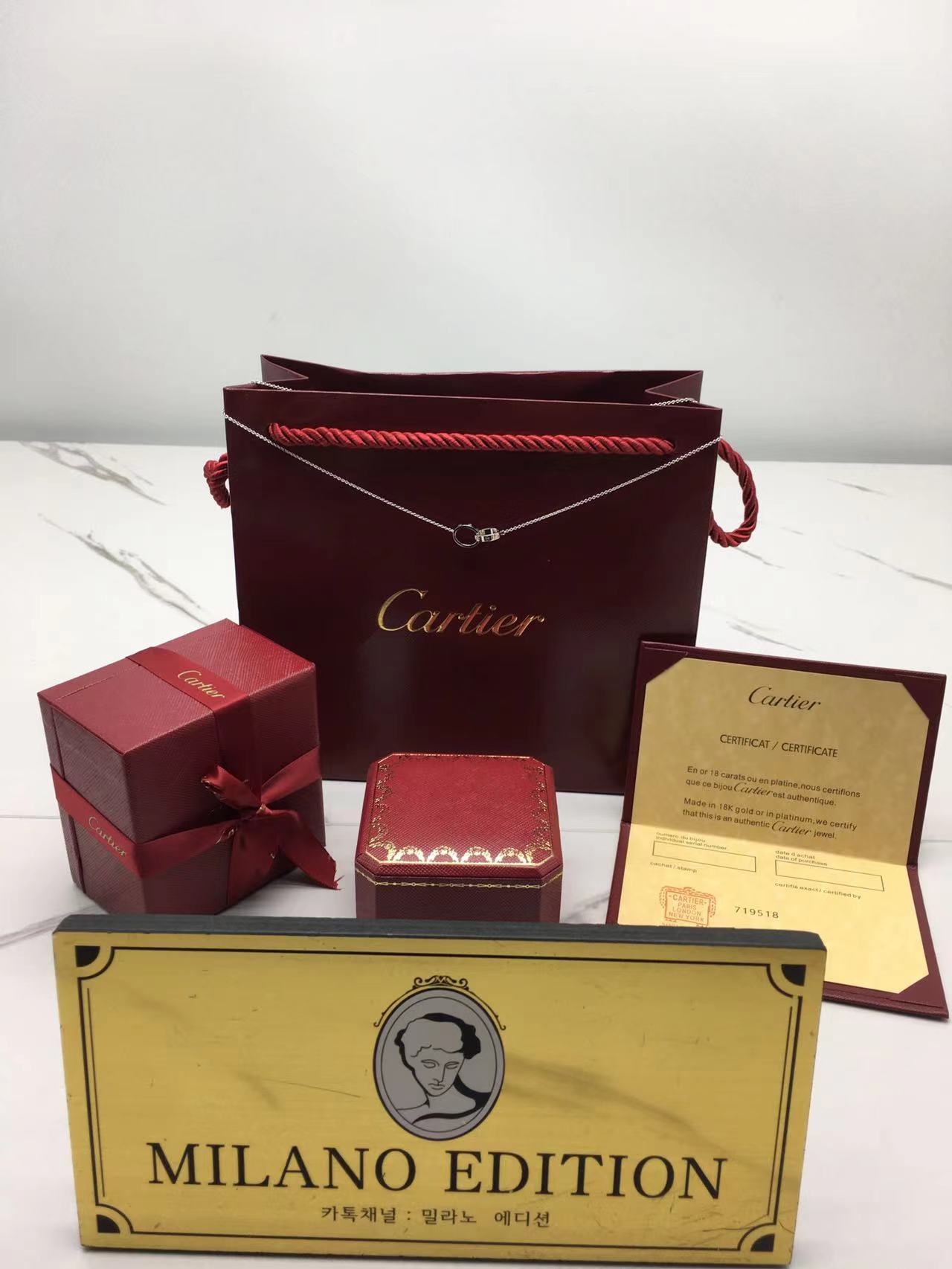 까르띠에 cartier 러브 목걸이 (컬러 화이트골드)